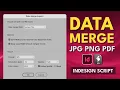 InDesign Script Data Merge Export