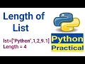 Length of list in python How to find length of list in python
