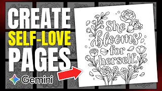 Making Self Love Quote Coloring Pages with Nano Banana Step by Step