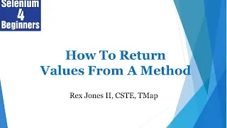 How To Return Values From A Method 35