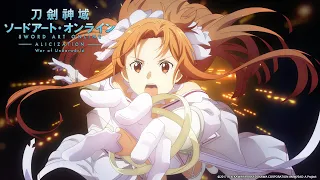 YouTube影片, 內容是刀劍神域 Alicization War of Underworld 的 片頭動畫(OP)(中日歌詞)