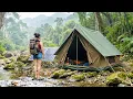 Lagu Living Off Grid | Bushcraft Camping by the Stream in a Canvas Shelter Tent