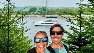 Sailing to MAINE on our 39′ Catamaran!