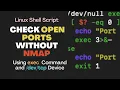 Bash Script to Check if a Port is Open on a Remote Host without nmap Command