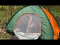 Download Lagu Beautiful girls solo camping in the rain, Enjoy delicious food and feel the nature in small tent