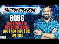 Arithmetic Instructions in 8086 Microprocessor Part-1 Explained with Examples in Hindi