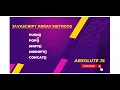 Useful Array methods in JavaScript Hindi me push pop shift unshift concat