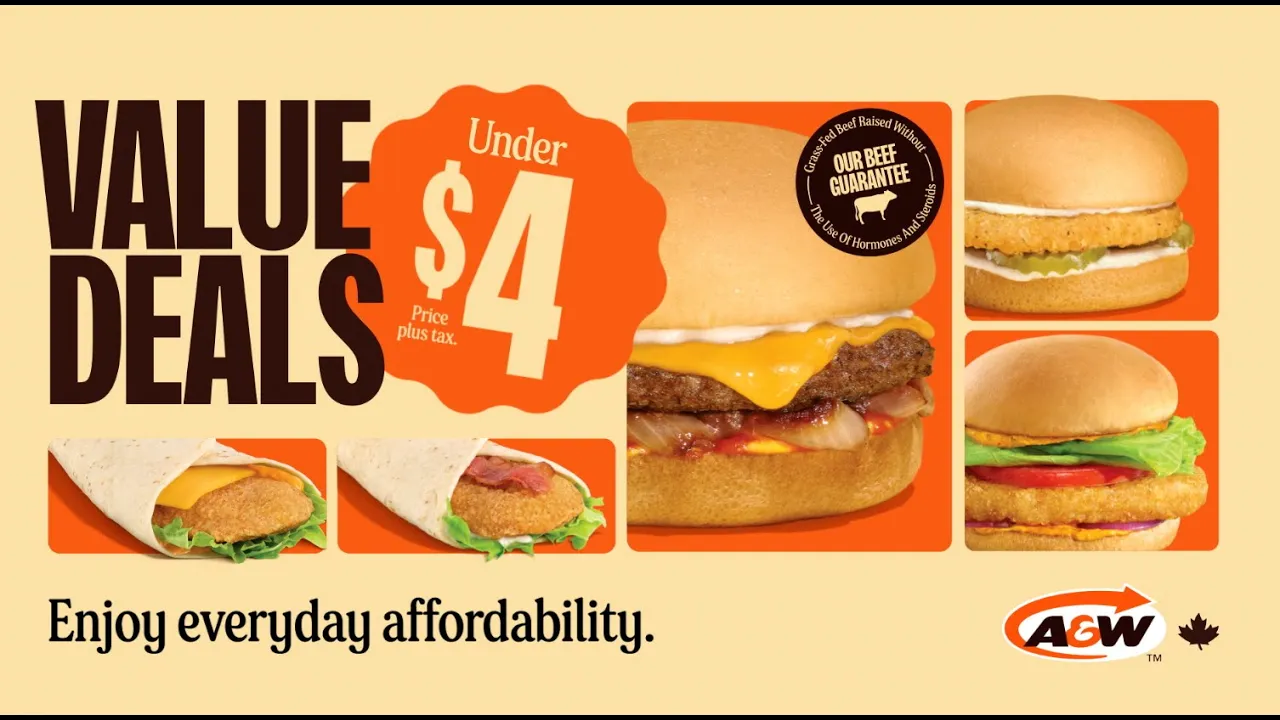 A&W Canada — A&W Value Deals Under $4 (YouTube video ad)