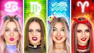 تبنينا أربعة توائم فتاة بديلة فتاة ناعمة فتاة إلكترونية وطفل إندي في الأبراج الفلكية 