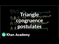Other triangle congruence postulates Congruence Geometry Khan Academy