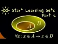 Start Learning Sets 2 Predicates Equality and Subsets dark version