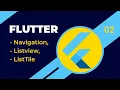 Flutter - Navigation Listview ListTile and Text Styling