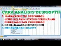 Download Lagu CARA ANALISIS DESKRIPTIF KARAKTERISTIK RESPONDEN DAN JAWABAN RESPONDEN/KUESIONER