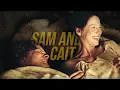 Sam Heughan Caitriona Balfe having fun on set Outlander