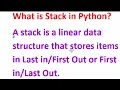 Stack FIFO and LIFO in Python COMPUTEREXCELSOLUTION