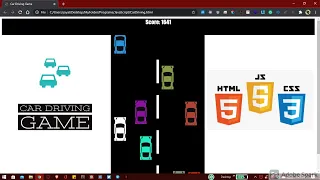 Part 1 Car Driving Game Using HTML CSS JAVASCRIPT