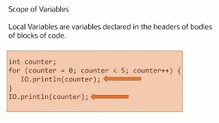 Java Local Variables and Scope