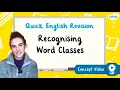 What Are the Different Word Classes KS2 English Concept for Kids