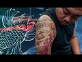 COLORING KOI FISH TATTOO