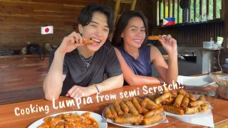 MARKET TO TABLE : Teaching my Japanese friend to make LUMPIA, filipino popular food | MSCYNTHIA