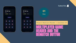 React Native UI Components for a Multiplayer Game Header Rematch Button