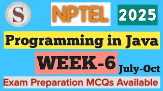 NPTEL Programming in Java Week 6 Assignment Answers 2025 Quiz Solution July Oct