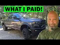How Much I PAID For My New 2025 RAM 2500 Power Wagon Tradesman