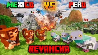 100 jugadores SIMULAN UNA GUERRA entre MEXICO y PERU en Minecraft Hardcore!! | REVANCHA