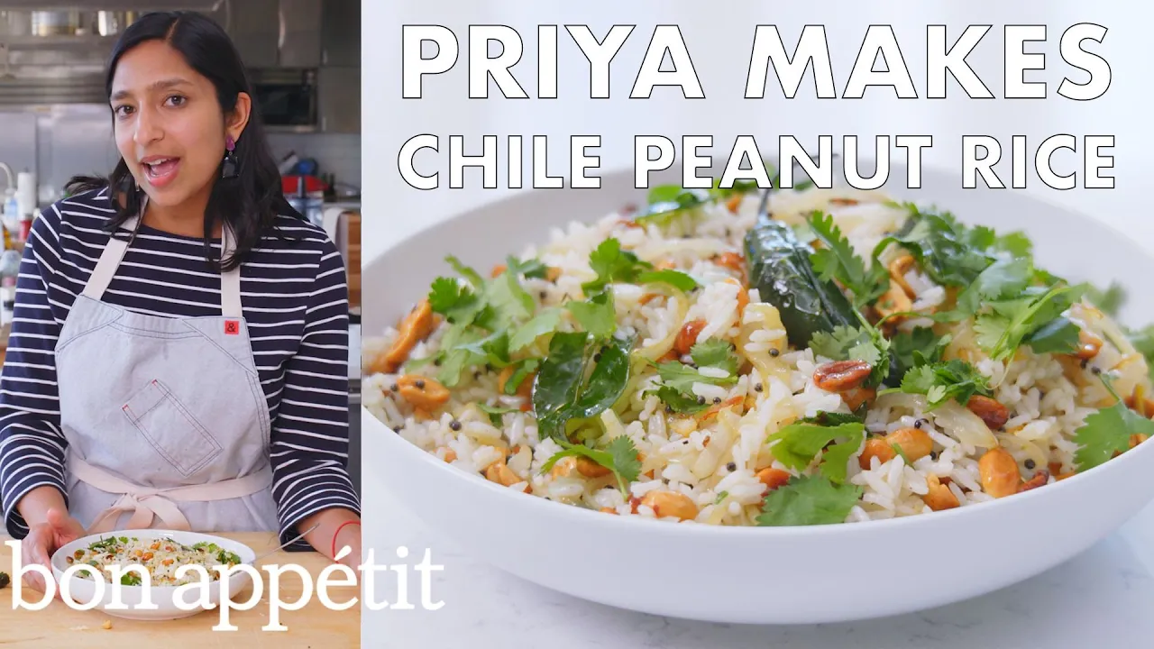 Priya Makes Chile Peanut Rice   From the Test Kitchen   Bon Apptit