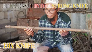 I Made a Knife from a Round Bar!