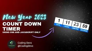 New Year 2023 Countdown Timer using Html And CSS Only Web Development Project Coding Devs