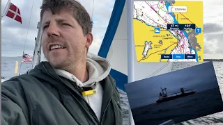 Weaving through ships overnight to Ven island