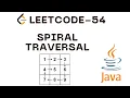 Spiral Matrix Traversal Leetcode-54 in Java Tamil