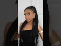 Easy Box Braid Hairstyle Swoop Pony