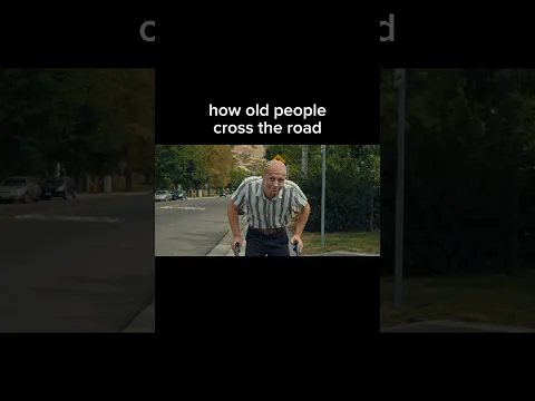 how old people cross the road