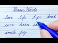 Cursive Writing English Basic Words Cursive Handwriting Practice Cursive Writing Practice