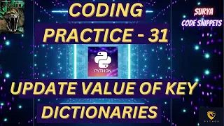 Coding Practice - 31 Update Value of Key CCBP NxtWave CCBP 4 0 Python Coding Python
