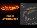 20 HTML Form Attributes