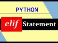 python if elif else Statement In Bengali