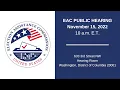 U S ELECTION ASSISTANCE COMMISSION PUBLIC HEARING - NOV 15 2022