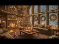 Lagu Holiday Jazz Ambience 🌟 | Cozy Cabin - Fireplace, Snowfall \u0026 Warm Piano