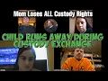 Son REFUSES to Go With Mom - RUNS AWAY During Custody Exchange