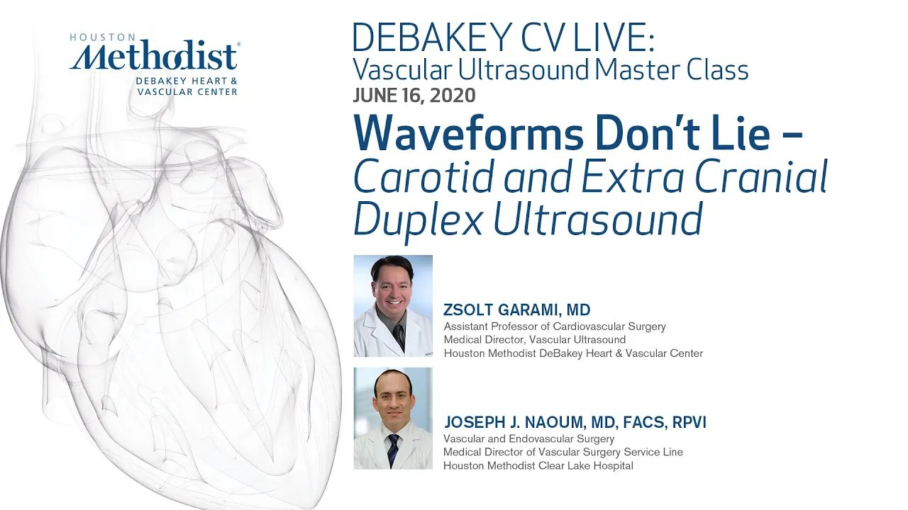 Waveforms Don’t Lie–Carotid & Extra Cranial Duplex Ultrasound (Garami, MD & Naoum, MD) June 16, 2020