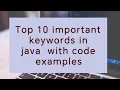 static transient throw throws synchronized in java imp java concepts for