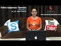 Python Assignment Operators Session15 By