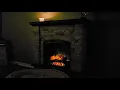 Allen Roth stone electric fireplace from Lowe s
