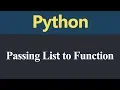 Passing List to Function in Python Hindi