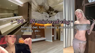 A mini week vlog New house diet sushi photoshoot gaming building and FOOD