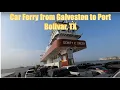 Different view using a 360 camera on the Dewitt C Greer Car ferry leaving the Port of Galveston
