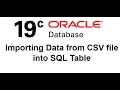 Importing data from CSV files in SQL tables